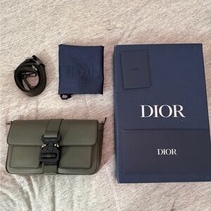 Dior Hit The Road Grained Leather Crossbody Bag